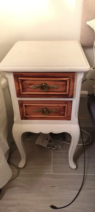 Mesilla de noche vintage madera