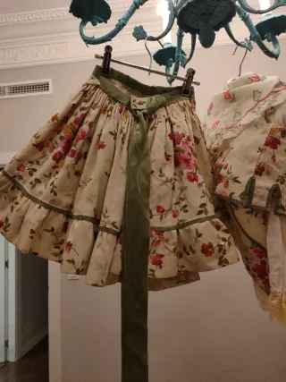 Traje de huerta y cancán fallera niña 1-2 años