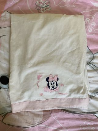 Set lettino Minnie: paracolpi, lenzuolo, piumino