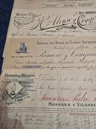 Lote Facturas Antiguas Sevilla 1900
