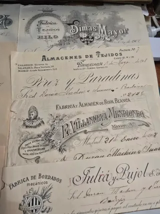 Lote Facturas Antiguas Sevilla 1900