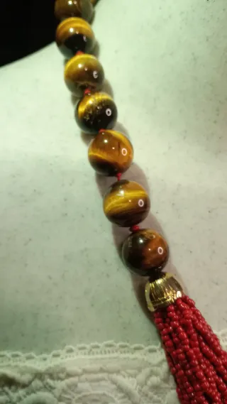 Collana con occhio di tigre naturale