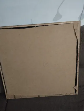 Cuadro bordado elefante y figuras