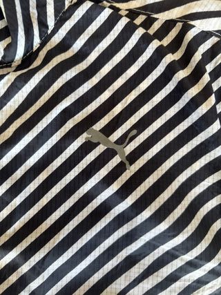 Puma Windbreaker XS Black White Striped Lightweigh