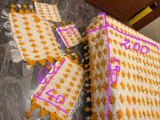 Copriletto e tappeti decorati Copriletto in lana