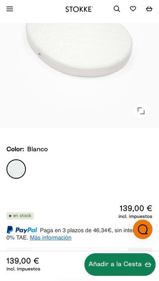 Colchón original mini cuna Sleepi Stokke