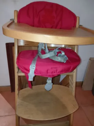 Trona evolutiva de madera para bebé y niños Safety