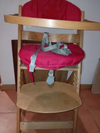 Trona evolutiva de madera para bebé y niños Safety