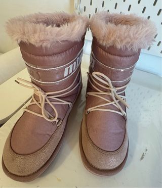 Botas de pre esqui  MTNG rosas y doradas
