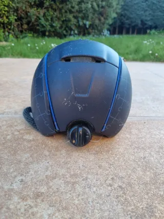 Casco de equitación azul Casco