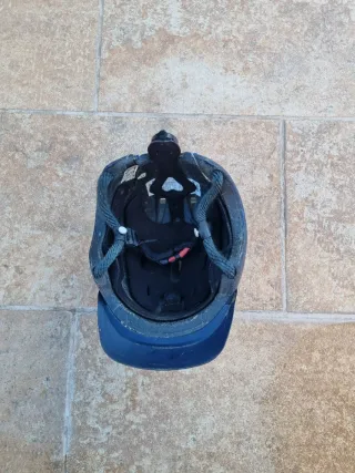 Casco de equitación azul Casco