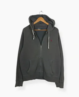 Sudadera Ralph Lauren Gris Cremallera Talla L