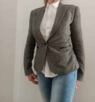 Blazer Ralph Lauren Cuadros Gris