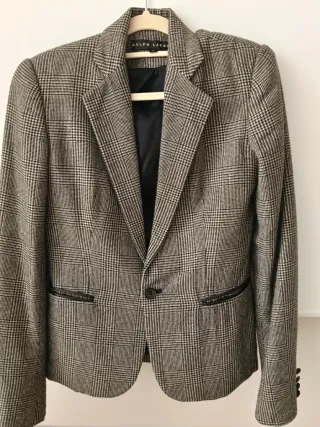 Blazer Ralph Lauren Cuadros Gris