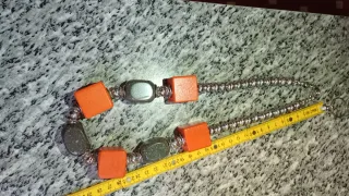 Maxi collana con agata e legno