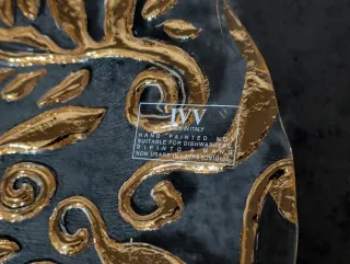 Piatto IVV decorato oro diametro 36.4cm