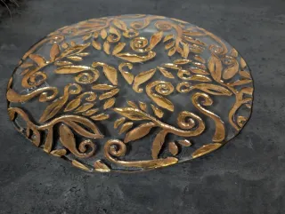 Piatto IVV decorato oro diametro 36.4cm