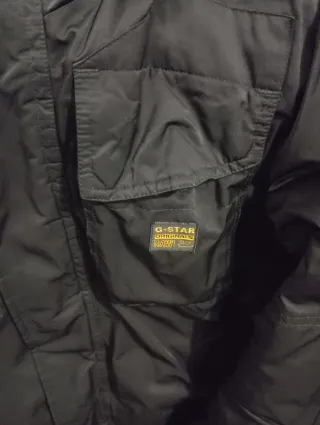 Chaqueta G-Star Invierno Hombre Negra con capucha.