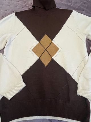 Jersey Cuello Alto Rombos Talla S