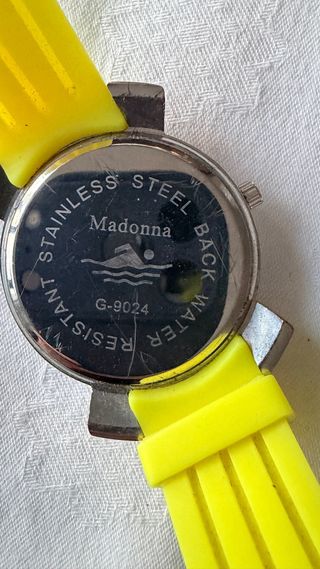 Orologio Madonna Giallo Fluo Cinturino Silicone