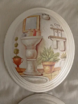 Cuadros ovalados para baños