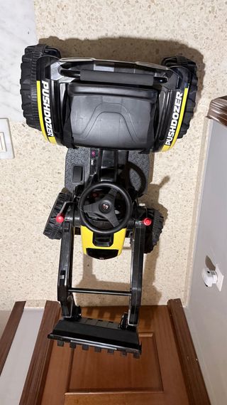 ExcavadoraInfantil Pushdozer Amarillo y Negro