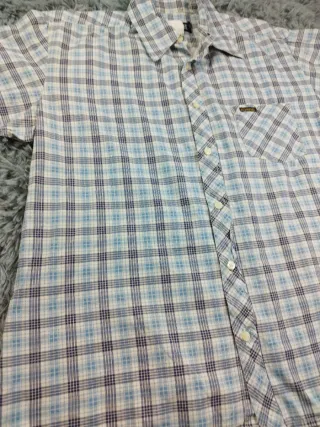 Camisa Diesel cuadros azul y blanco