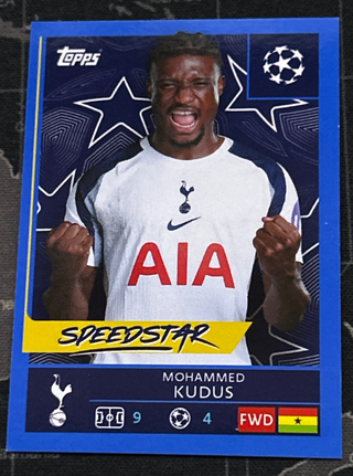 449 KUDUS BLUE AZUL CHAMPIONS STICKERS 25 26