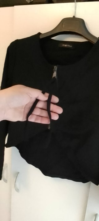 piazza italia top corto m nero spalle 38 sotto asc