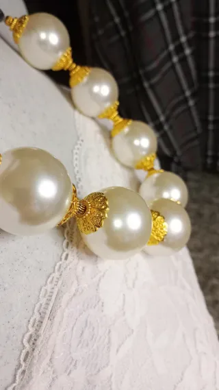 Collana perle e agata naturale