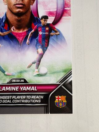 Cromo Lamine Yamal Topps Now 100 Goles