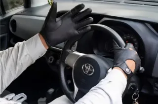 Guantes de cuero finos para moto/coche