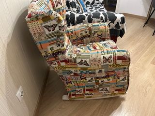 Mecedora patchwork mariposas