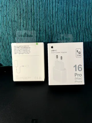 Lote Cargador Apple USB-C Cable y Adaptador
