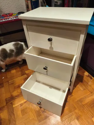 Mesitas de noche blancas (2 unidades)