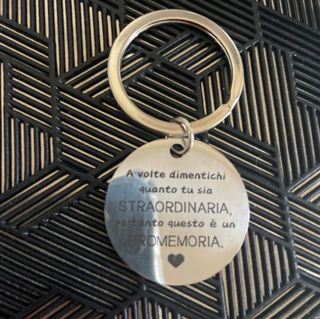 Portachiavi messaggio acciaio Promemoria