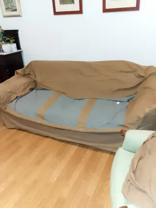 Funda sofá Ektorp ikea 3 plazas marrón chocolate