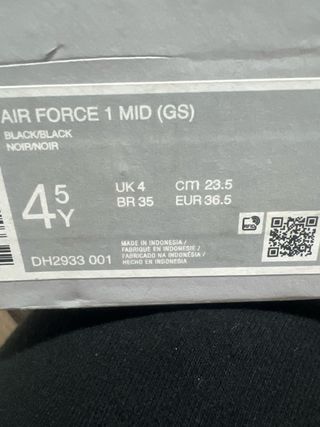 Nike Air Force 1 Mid Zapatillas Negras