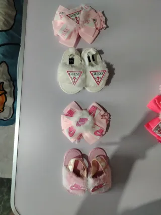 Diadema Bebé Niña con Lazos y chanclas