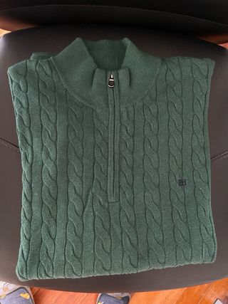 Jersey PDH verde con cremallera