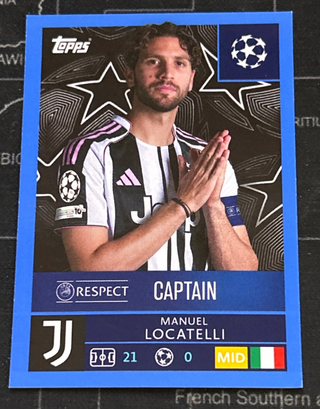 239 LOCATELLI BLUE AZUL CHAMPIONS STICKERS 25 26