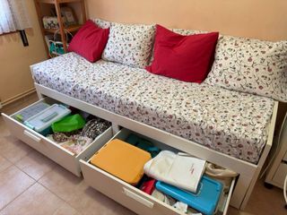 Sofá Cama 200x80cm con 2 Cajones