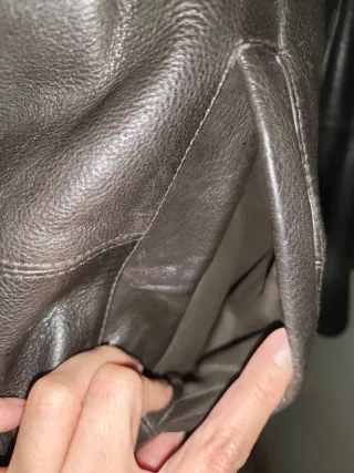 Cazadora de cuero Old Rider Marrón