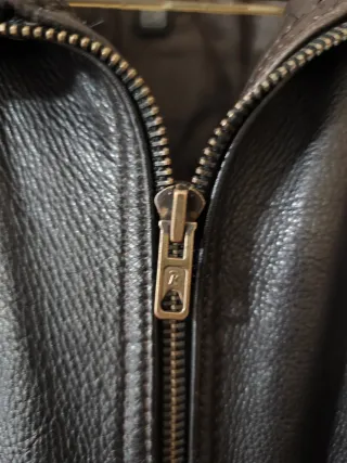 Cazadora de cuero Old Rider Marrón