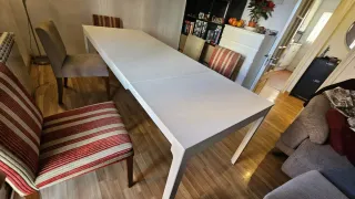Mesa extensible Ekeladen blanca