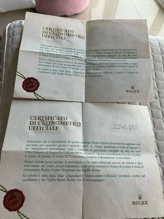 Portadocumentos Rolex Verde con Papeles vintage