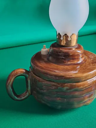 Lampada da tavolo in ceramica e vetro