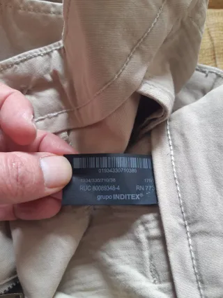 Pantalón chino Zara Talla 38 Beige