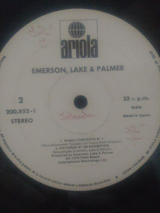 Vinilo Emerson Lake & Palmer In Concert