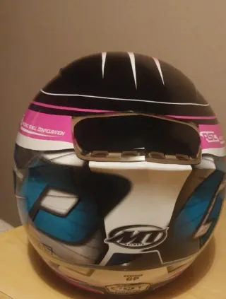 Casco Moto Talla XS Azul y Rosa
